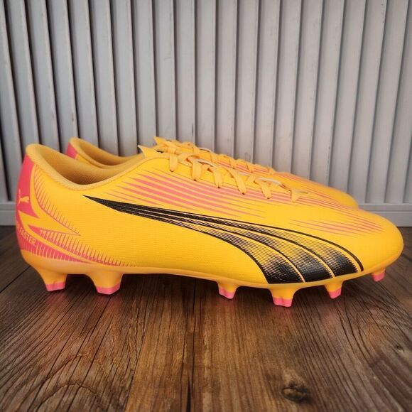 PUMA Ultra Play FG/AG Men's 11 Sun Stream Black Athletic Soccer Cleats 107763-03 - Picture 2 of 11